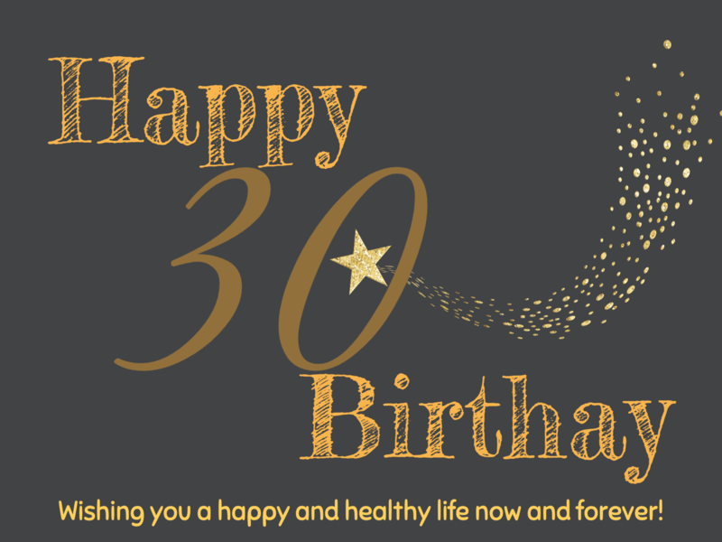 30th Birthday Cards Template Sample