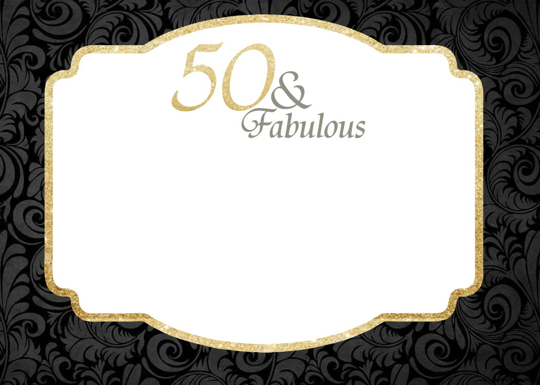 50th Birthday Cards Template Example