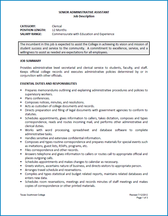 Administrative Assistant Resume Template