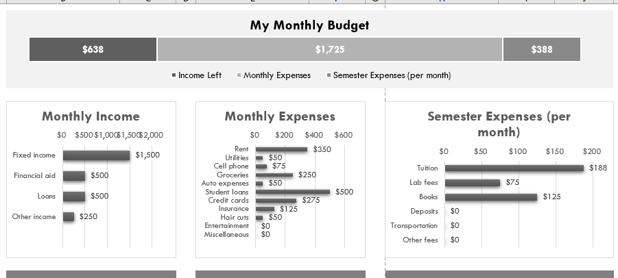 Example of Academic Activity Budget Worksheet Template