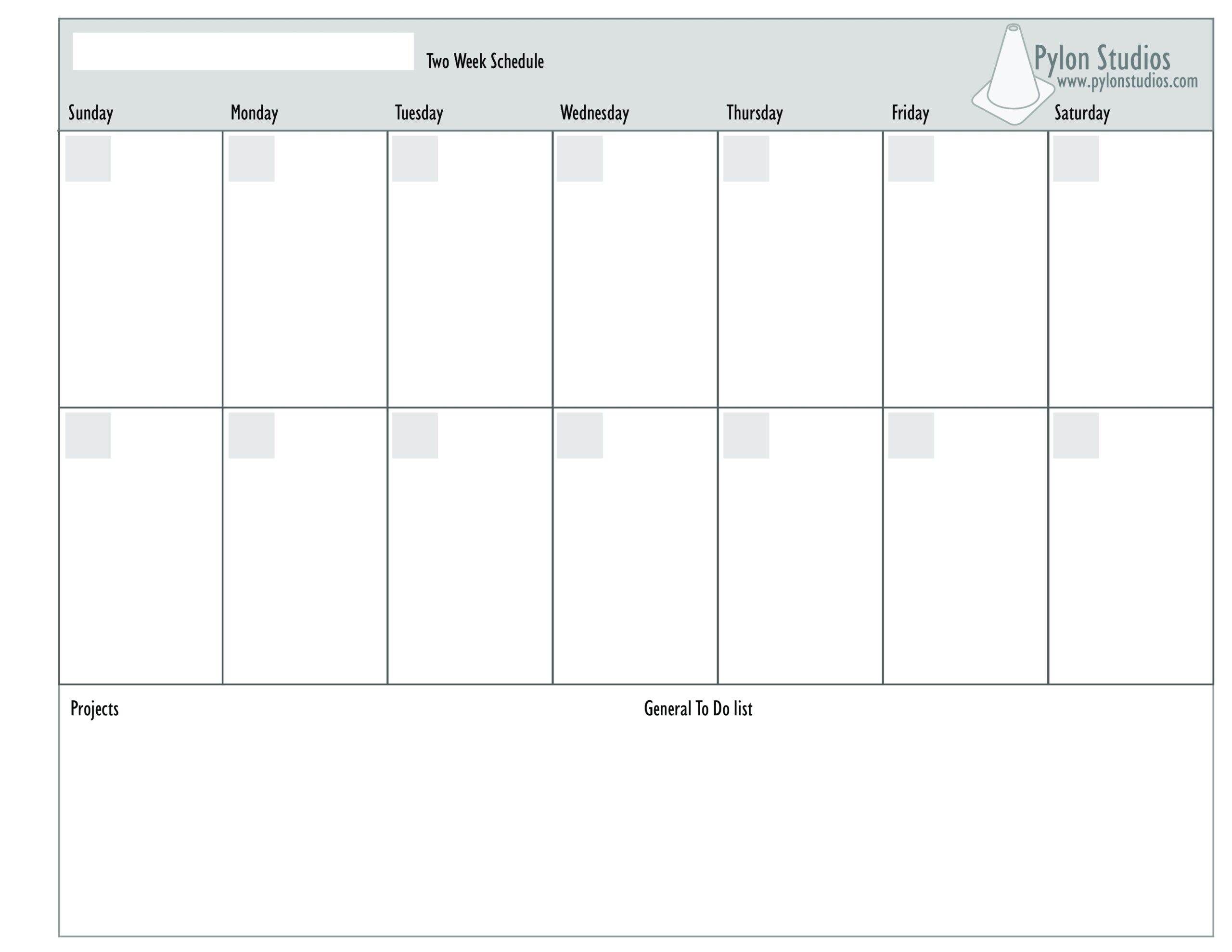 26 Expository 2 Week Blank Calendar Printable 2 Week Blank Calendar Template