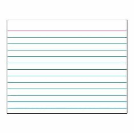 Sample of 4x6 Index Card Template