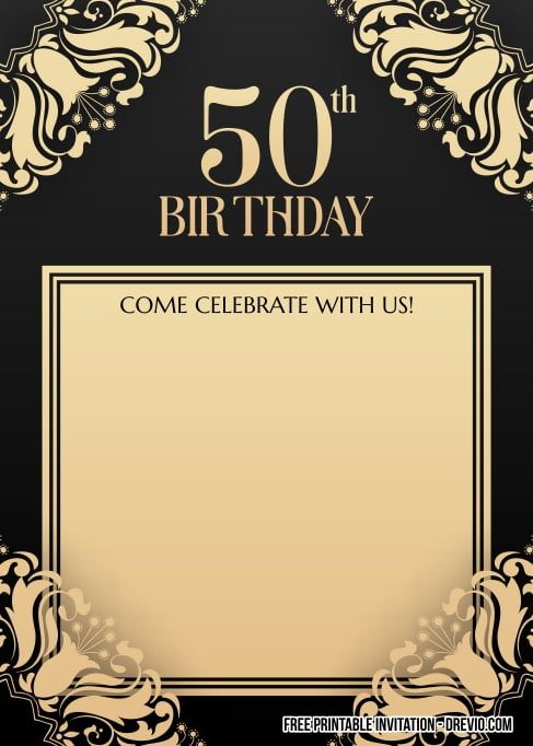 Sample of 50th Birthday Cards Template