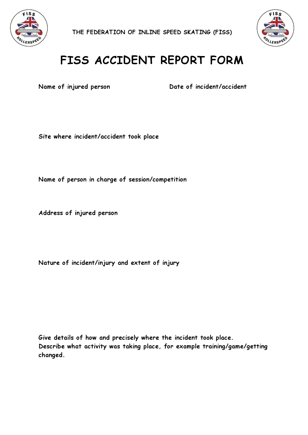 accident report form 31