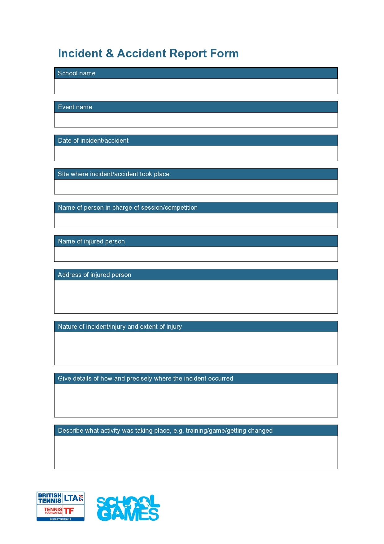 accident report form 34