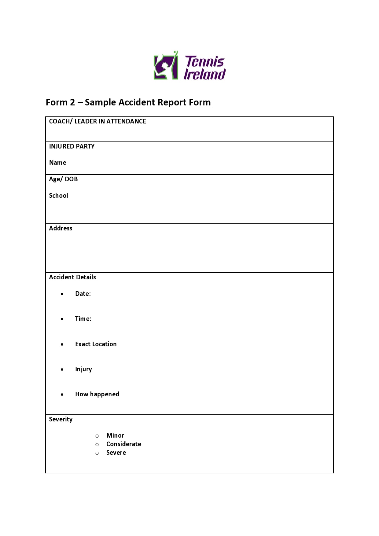 accident report form 37