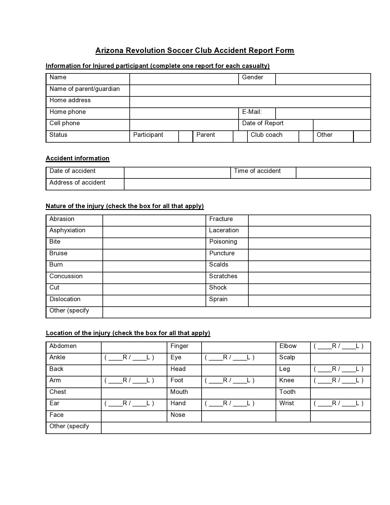 accident report form 40