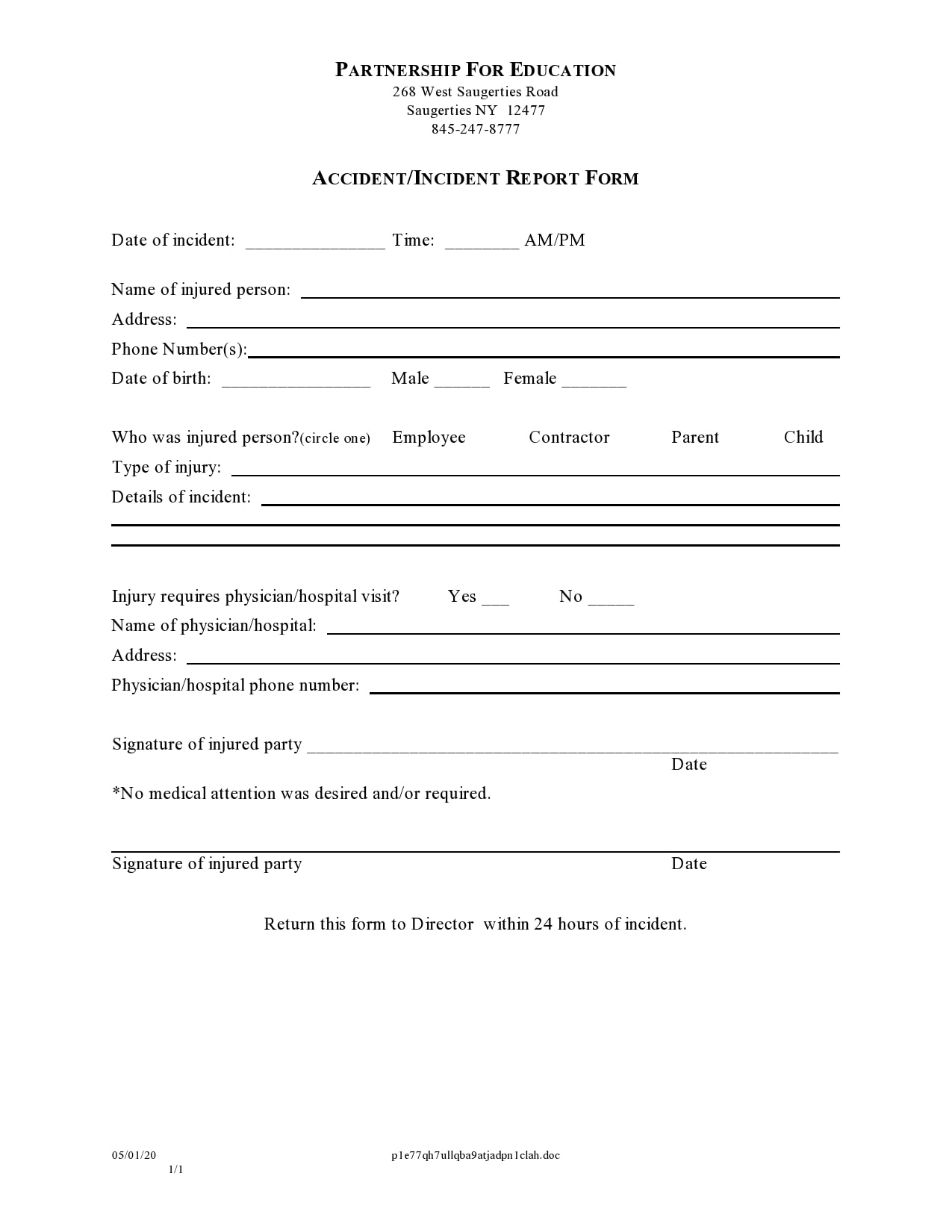 accident report form 46